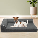 Pawz Orthopedic Dog Bed L Grey - Rear View