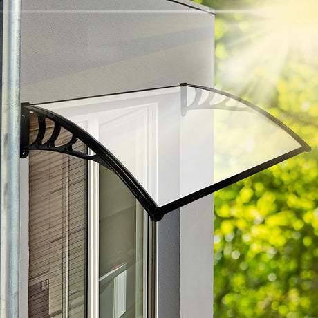 Mountview Window Door Awning Outdoor 1M X 1.2M Transparent 1x1.2M-1954802871467905030