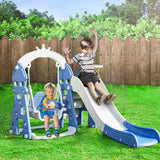 BoPeep Kids Slide Swing Basketball Ring Blue - Rear View