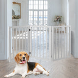 Wooden Pet Gate Dog Fence Retractable White 2000x 3MM-2018816780570595334
