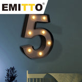 LED Metal Number Lights Free Standing - Rear View