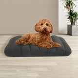 Pawz S Size Orthopedic Dog Bed with Sherpa Plush Removable Cover in Grey - Rear View