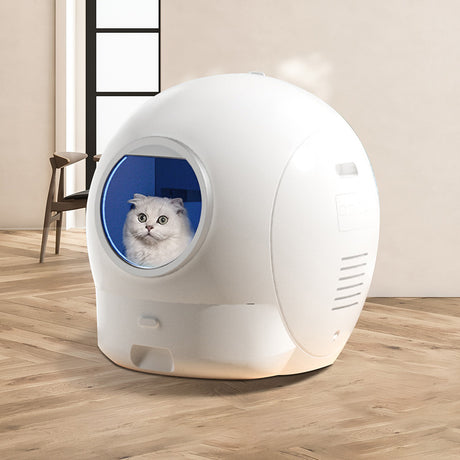 Pawz Self Cleaning Cat Litter Box Large Enclosed Toilet-1954802478600032262