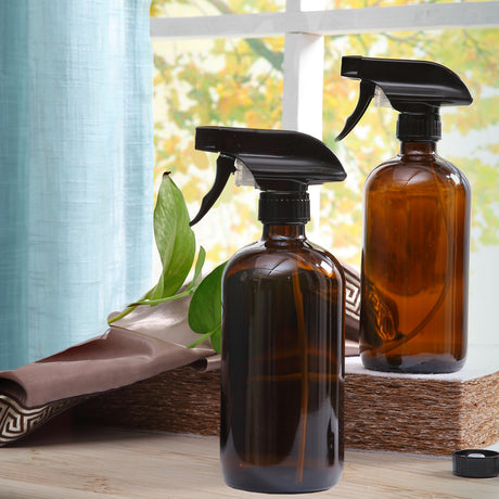 4x 500ml Amber Glass Spray Bottles Trigger-2006733307332661254