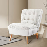 Levede Lounge Accent Chair Sofa Recliner Cream - Rear View