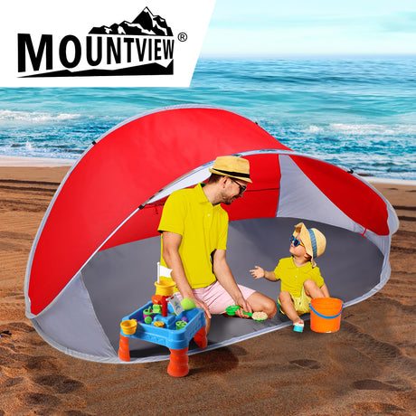 Mountview Pop Up Tent Camping Beach Red-2006732915102322694