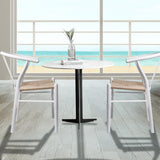 Levede 4x Dining Chairs Wooden Hans White-2006732723045142534