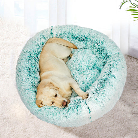 PaWz Pet Bed Cat Dog Donut Nest Calming XL Teal X-Large-1954802520891199494