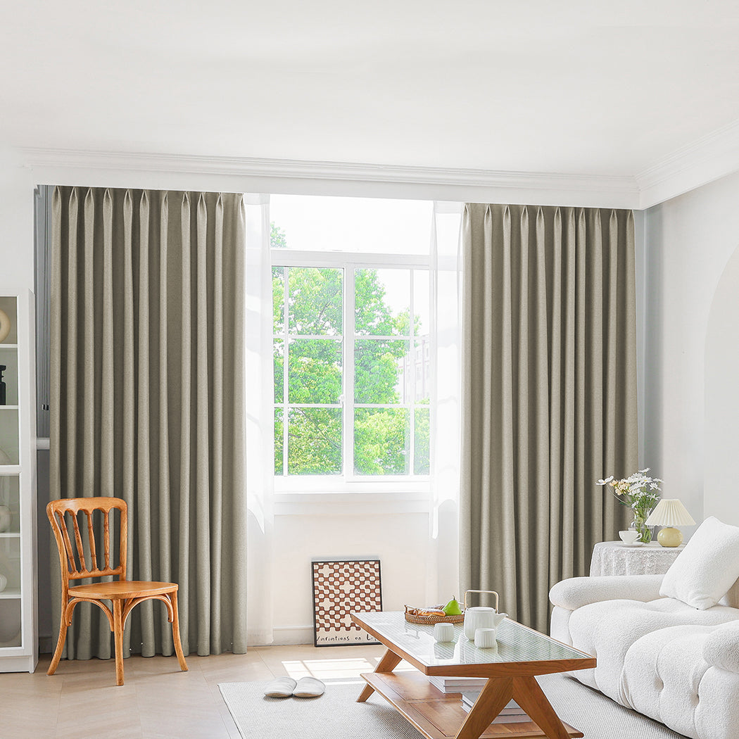 Marlow 2XBlockout Curtains Chenille 180x250 Coffee CD1016-180x250-DG-2018816796899020806