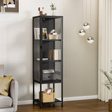 Stacked Glass Display Cabinet Collections Storage - Rear View