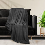 DreamZ 320GSM 220x240cm Ultra Soft Mink Black Queen - Rear View