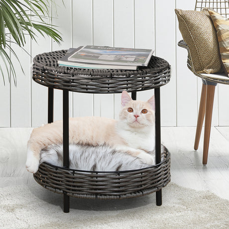 PaWz Rattan Pet Bed Elevated Raised-1954802531649589254