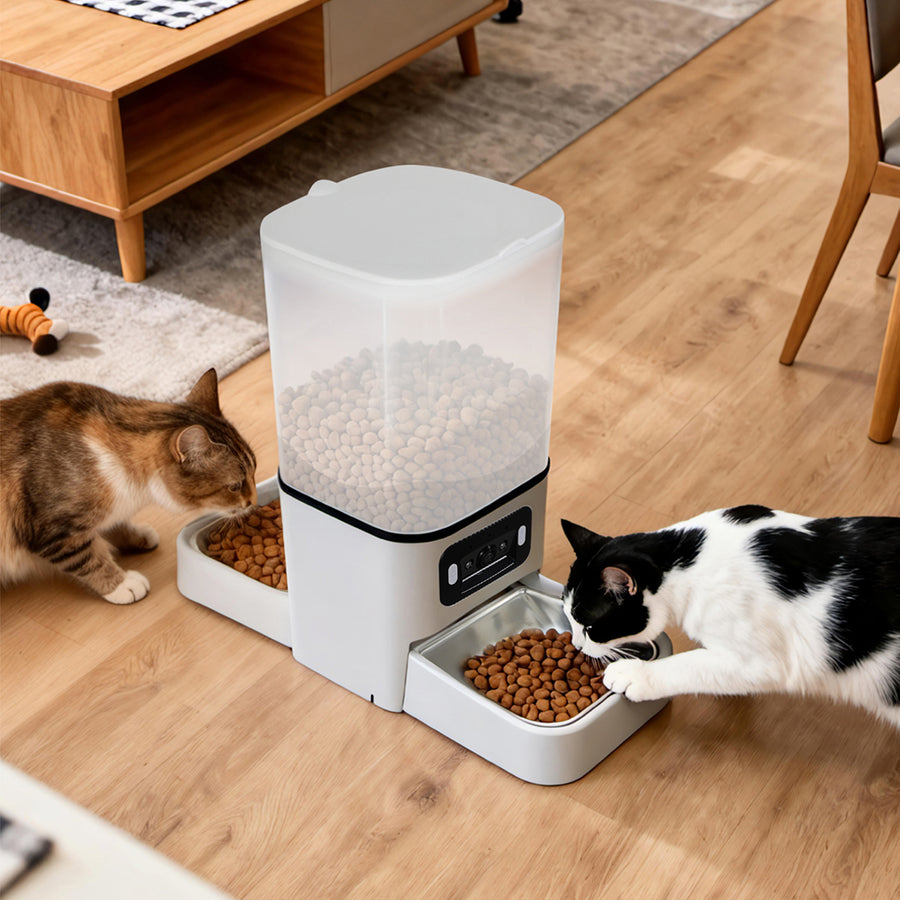 PaWz 6L Automatic Pet Feeder 2 Bowl Food Dispenser-2006733419609985030