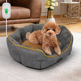 PaWz Electric Pet Heater Bed Heated M Grey Medium - Rear View
