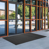 Marlow Extra Large Floor Rug Non Slip 90cm x 305cm Grey - Rear View