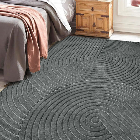 Marlow Floor Rug Soft Polyester Carpet Non Slip Plush Shaggy Rugs Geometric-1954802391559835654