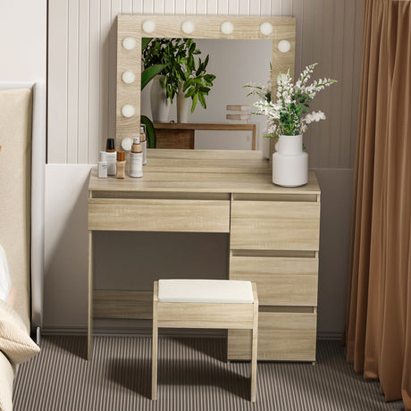 Levede Dressing Table Stool Set Makeup Mirror Led-2006732743878250502