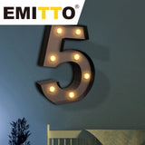 LED Metal Number Lights Free Standing - Rear View