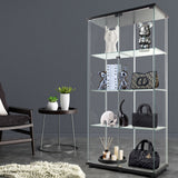 164cm Glass Display Cabinet 2 Doors-2006732805702291463