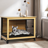 PaWz Wooden Wire Dog Kennel Side End XXL XX-Large - Rear View