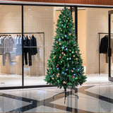 SANTACO Prelit Slim Pencil Christmas Tree 2.4M - Rear View