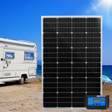 12V 300W Solar Panel Kit Mono Caravan - Rear View