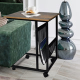 Levede Side Table Mobile Coffee Tables - Rear View