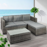 Levede 5pcs Outdoor Sofa Set Patio Furniture - Rear View