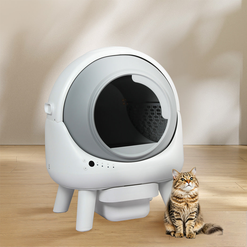 PaWz Smart Self Cleaning Cat Litter Box APP Control White-1954802488557309958