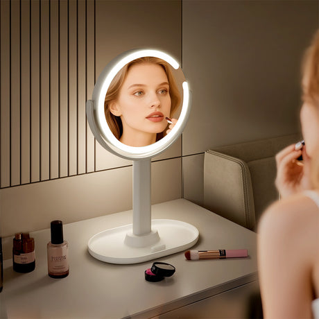 Yezi 10x Magnifying Makeup Mirror with LED Light-2006733389893341190