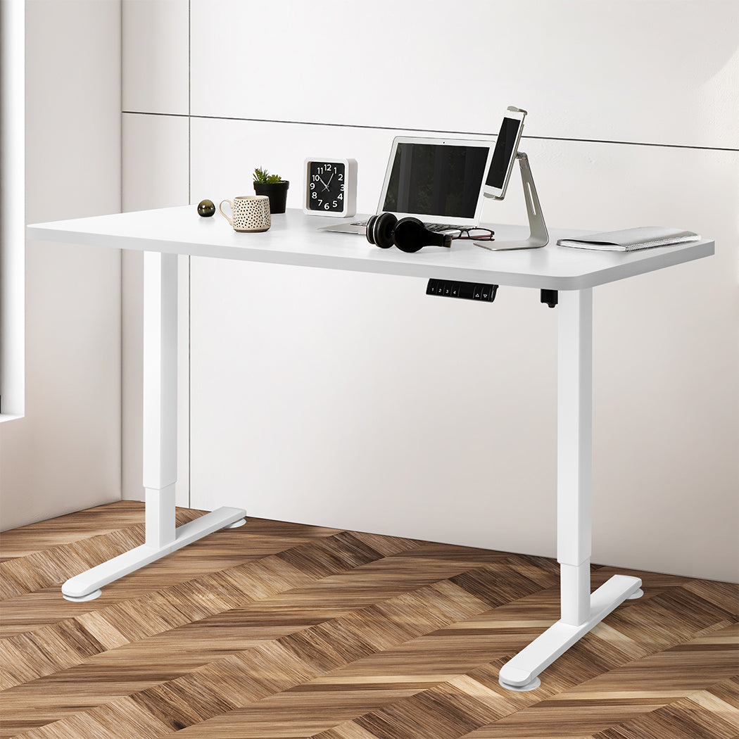 Levede Motorised Standing Desk Adjustable 140cm White 1000x 1MM-2018816934711267334
