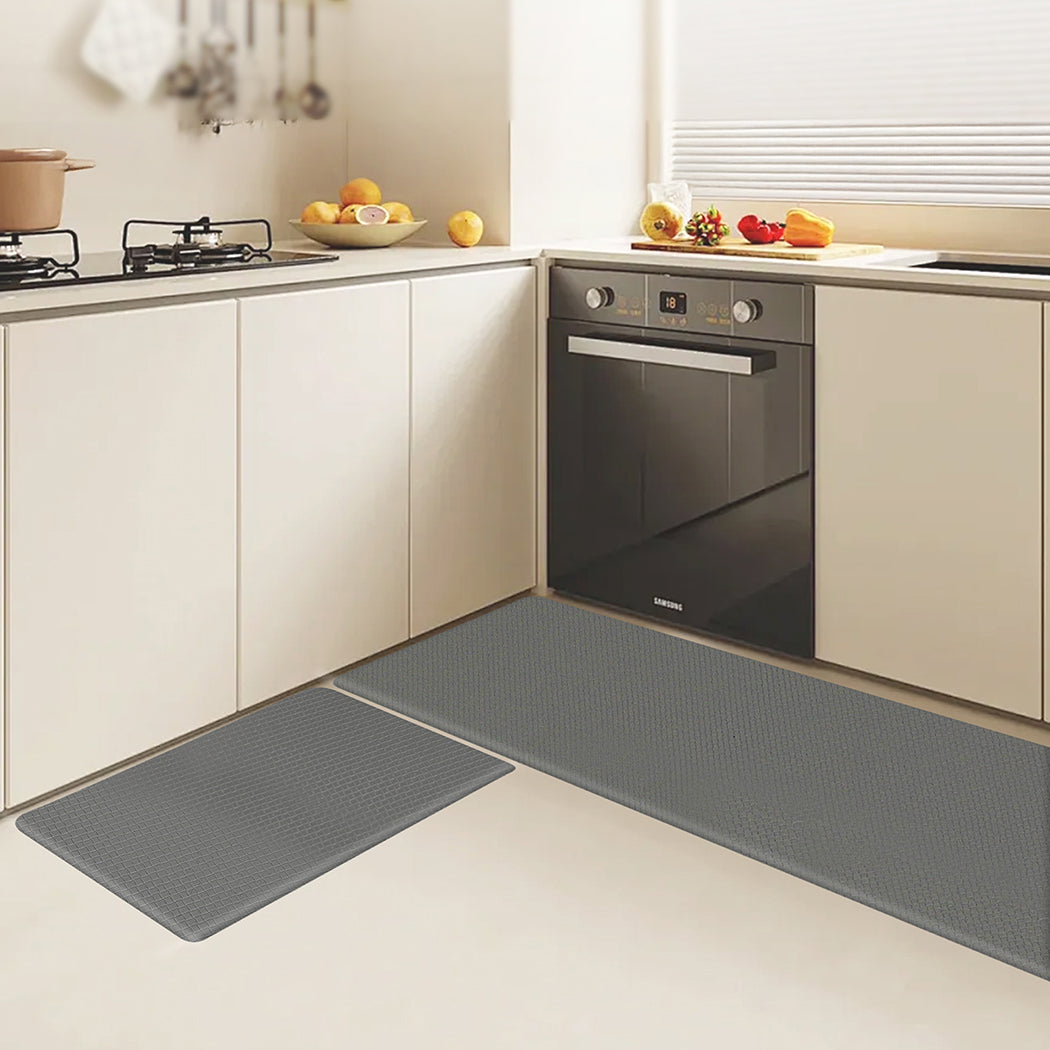 Marlow Kitchen Rug 2PCS Non Slip Anti Fatigue Mat Grey-2006732689541042182