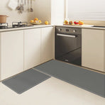 Marlow Kitchen Rug 2PCS Non Slip Anti Fatigue Mat Grey-2006732689541042182