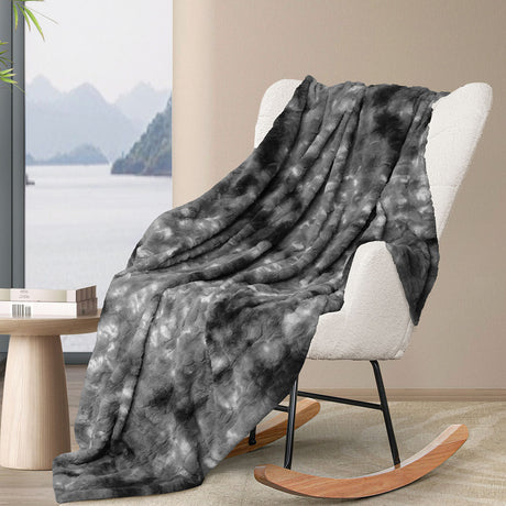 Dreamz Luxury Tie-dyed Blanket Grey 127cm x 152cm-1954802367421616135