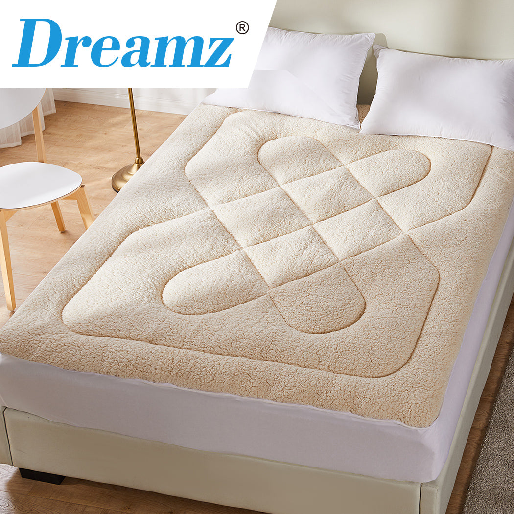 DreamZ Mattress Topper 100% Wool Underlay Single-2018816782927794182