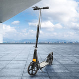MONVELO Adult Commuter Foldable Scooter Black - Close-Up Angle