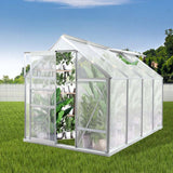 Lambu Greenhouse Aluminium Walk In Green - Rear View