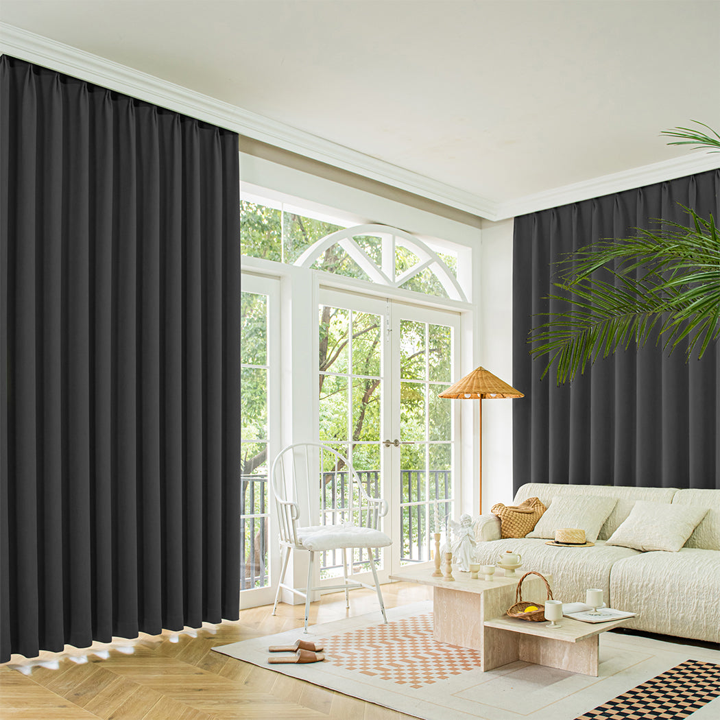 Marlow 2XBlockout Curtains Chenille 240x250 Grey-2006733256598360070