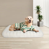 Pawz L Size Orthopedic Dog Bed with Sherpa Plush Removable Cover in White - Rear View