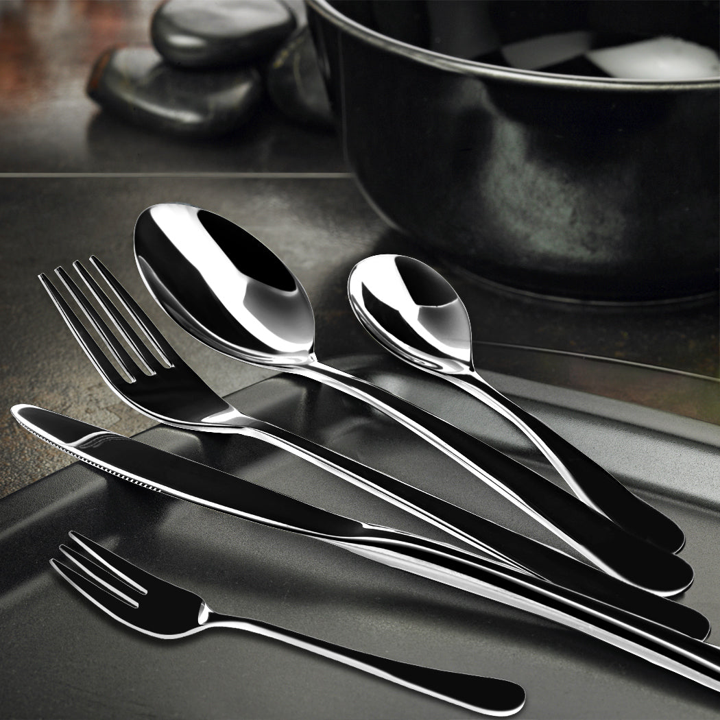 Stainless Steel Cutlery Set Travel Knife Black-2018816724035571718
