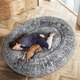 TheNapBed Memory Foam Pet Bed Grey Charcoal - Rear View
