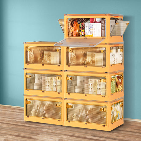 Storage Organiser Large Box Stackable M Orange Medium-1954802600348094470