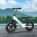 BoPeep Kids Balance Bike Ride On Toys White - Rear View