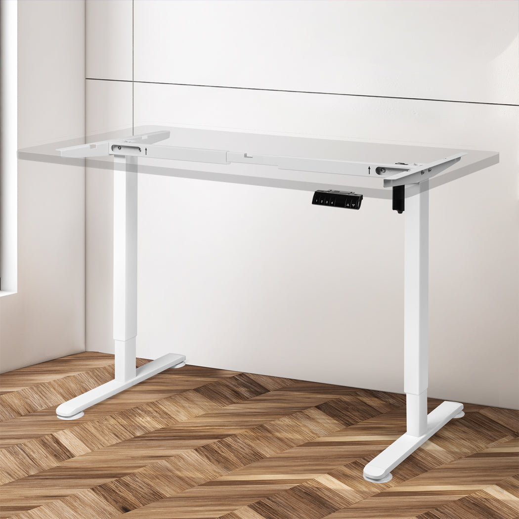 Levede Motorised Standing Desk Frame White Single Motor-2018816917552369670