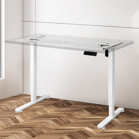 Levede Motorised Standing Desk Frame White Single Motor-2018816917552369670