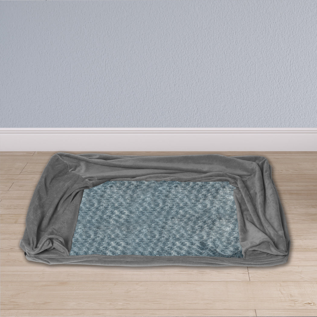 PaWz Pet Bed Sofa Dog Bedding Soft Warm L Cover Grey Cover Large-2018816647598575622