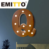 LED Metal Letter Lights Free Standing - Rear View