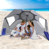 Mountview Beach Umbrella Outdoor Umbrellas Blue 2.33M-2018816736329076742