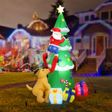 Santaco Inflatable Christmas 2.4M Xmas Tree Santa Claus-2006733376031166470