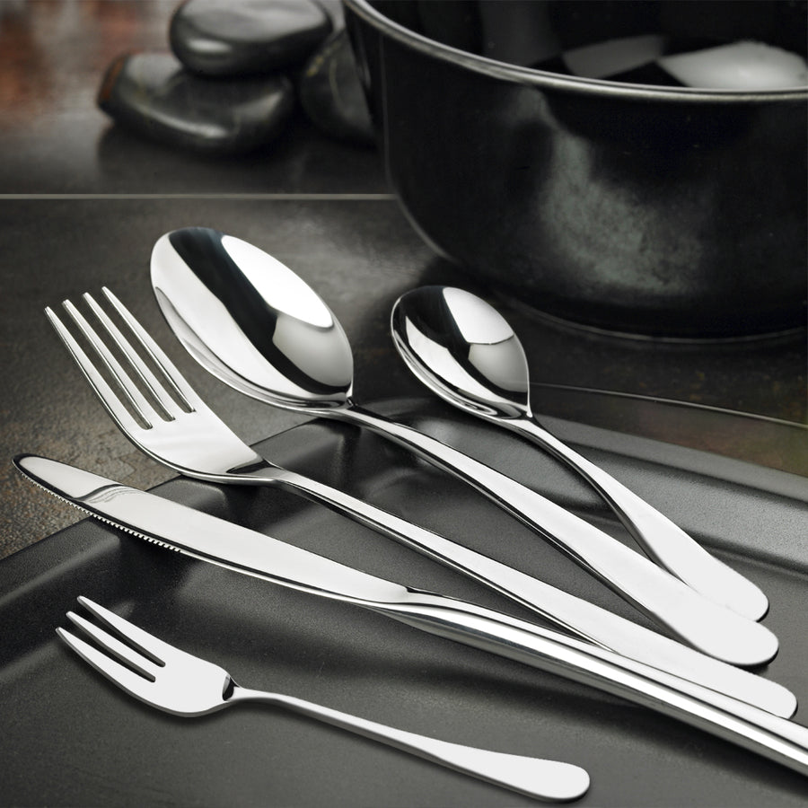 TOQUE Cutlery Set Stainless Steel 30PCS Silver-2018816666225479686